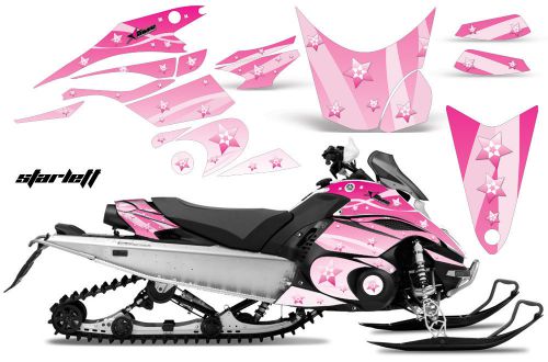 Amr racing snowmobile deco snow sled graphic kit wrap yamaha fx nytro pink star