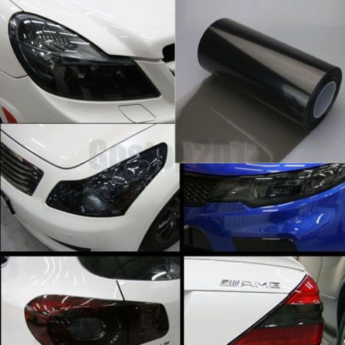 12&#034;x48&#034; gloss smoke colour film tint headlight fog tail light lamp vinyl film