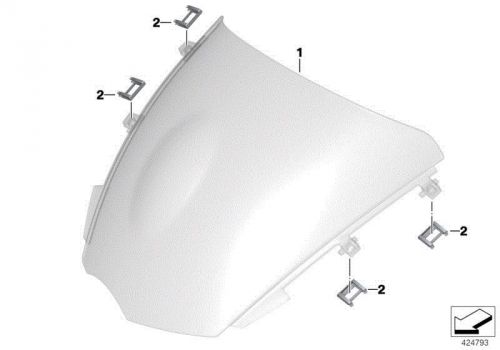 Bmw 2007 r1200s oem windshield