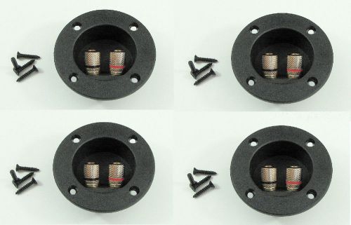 4 pack goldwood sound rgt-5000 3&#034; gold plated speaker terminal