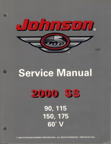 2000 ss johnson outboard 90,115,150,175 60' v service manual p/n 787070 (194)
