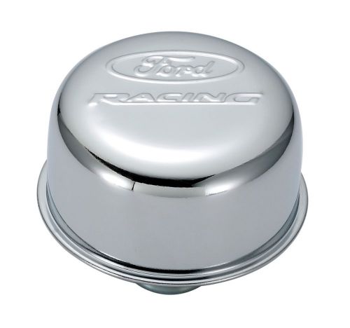 Proform 302-215 "ford racing" air breather cap, chrome, push-in (m-6766-b302)..