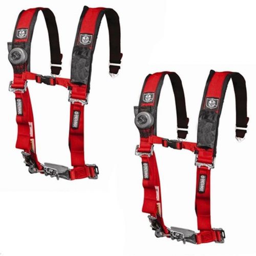 Buy PRO ARMOR 4 Point Harness 3" Pads Seat Belt PAIR RED Polaris RZR XP