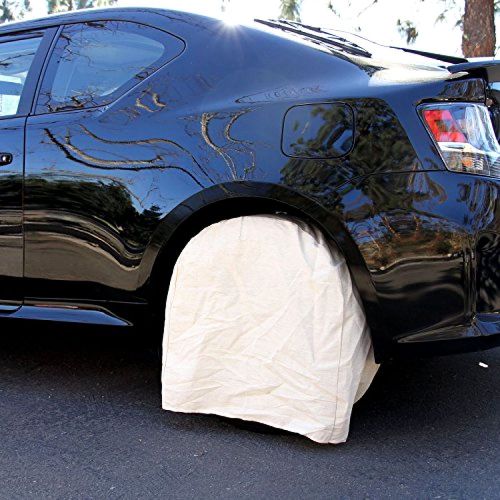 Tcp globalÂ® set of 4 canvas wheel tire covers rv truck car camper trailer 28"