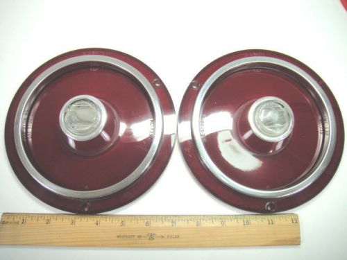1962 ford galaxie 500xl starliner tail light lenses w/ b/u - pair - new