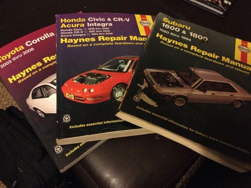 Lot Of Haynes Repair Manual Honda Acura Toyota Subaru, image 1
