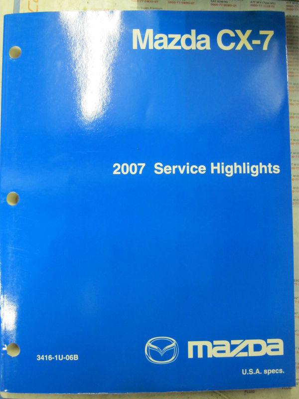 2007 mazda cx-7 service highlights manual