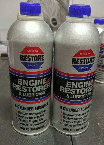Lot of 2 restore 6-cylinder formula engine restorer and lubricant 12.5 oz.