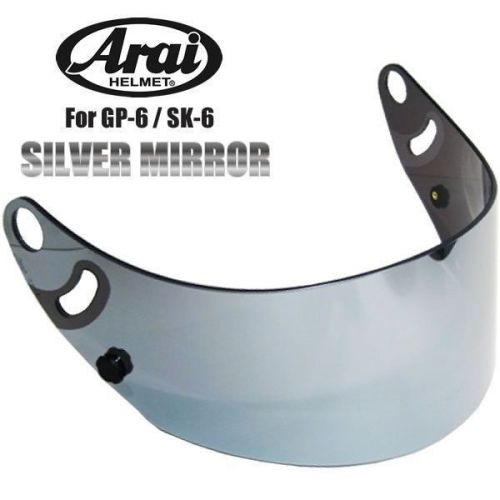 New arai genuine visor mirrored finish silver to suit gp-6s,gp-6,sk-6 helmets