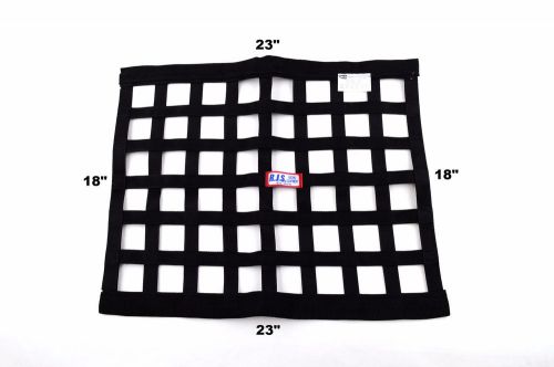 Rjs racing sfi 27.1  black ribbon window net 23" x 18"