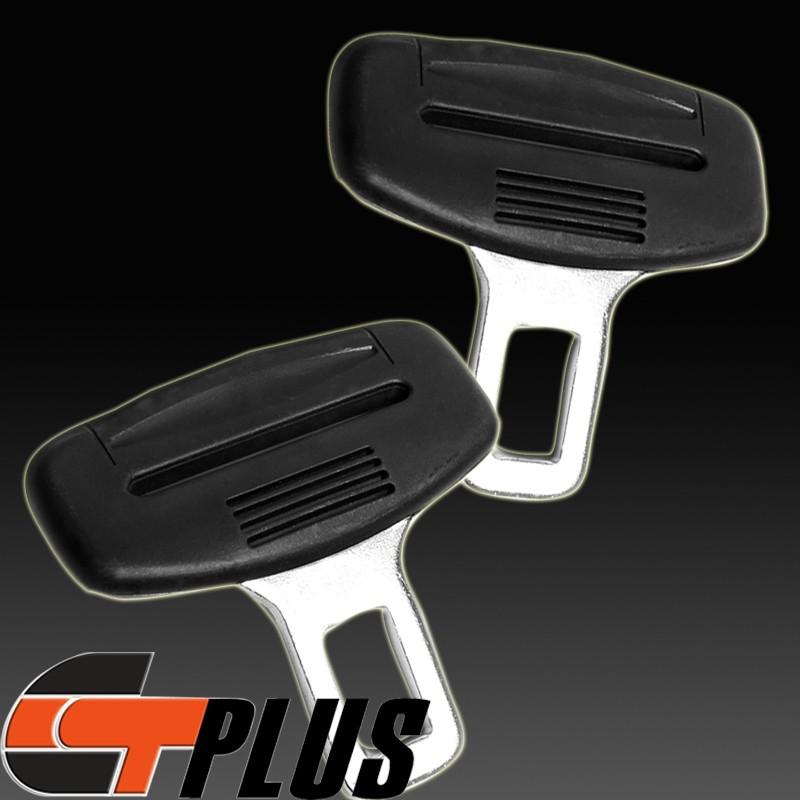 Black safety seat belt buckle insert alarm eliminator durable 2 pcs fit auto
