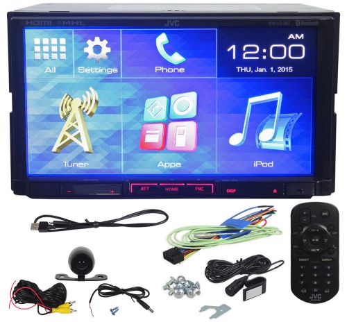 Jvc kw-v51bt 7&#034; dvd/usb/iphone/bluetooth radio+ipod to usb cable+backup camera