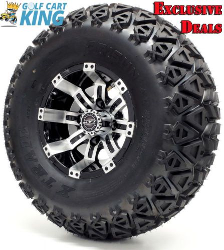 10" madjax octane machine/black wheel and 22x11-10 golf cart 4-ply tire combo