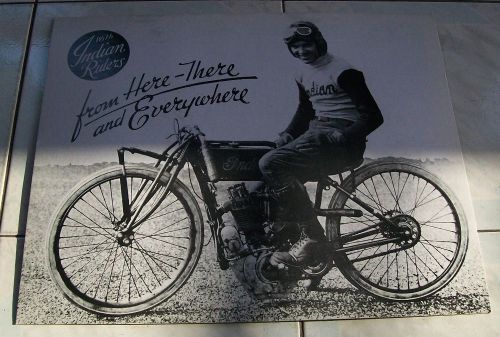 Large old style indian motorcycle easel card shop display 1901 riders great gift