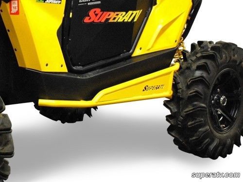 Can-am maverick rock slider nerf bars (red)