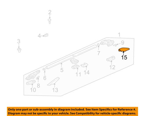 Honda oem 03-08 pilot roof rack rail luggage carrier-rear cover left 75288s9va10