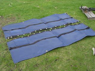 Blue mesh trampoline for hobie cat getaway catamaran