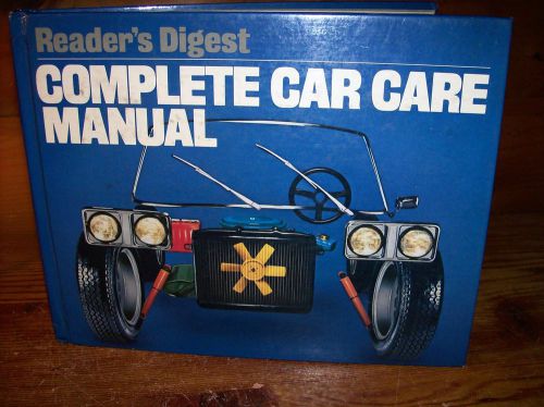 Readers digest complete car care manual hardcover 1981