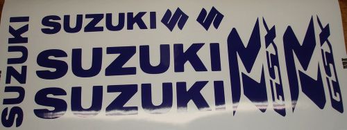Suzuki gsxr  fairing decal sticker 8 piece set-blue