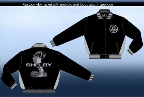 Shelby lightweight nylon fleece lined jacket - shelby ford mustang windbreaker
