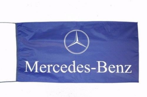 Mercedes benz blue flag banner sign 5x3 feet