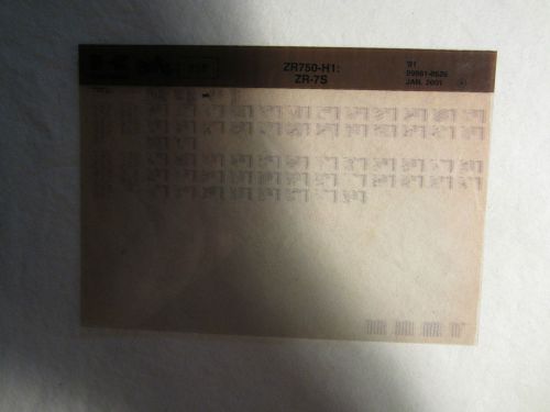 2001 kawasaki motorcycle zr 750 h1 zr-7s microfiche parts catalog zr750