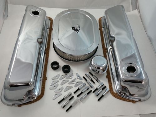 Sb ford chrome steel engine dress up kit 260 289 302 351w hot rod rat rod v-8