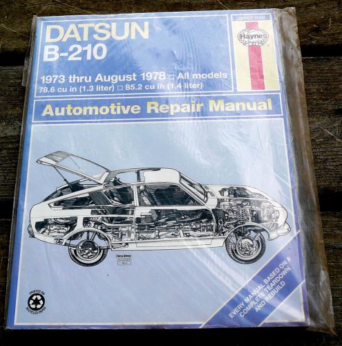 Haynes datsun b-210 1973-1978 repair manual 28007 new sealed