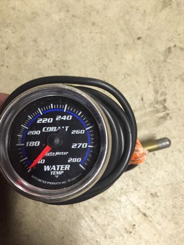 Auto meter 6131 cobalt water temp gauge, 2-1/16&#034; dia, 140-280° range used