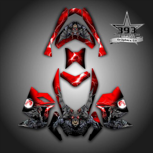 Ski-doo rev xp snowmobile sled graphics decal wrap sticker kit guardian red