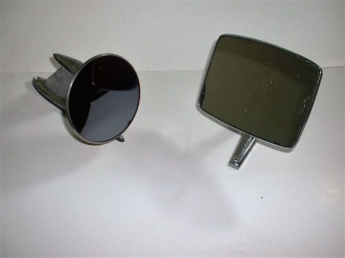Two vintage auto exterior mirrors