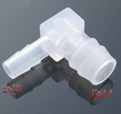 2x barb reducer 90 deg elbow 1/4” to 5/32” hose id plastic boat water fuel l-87