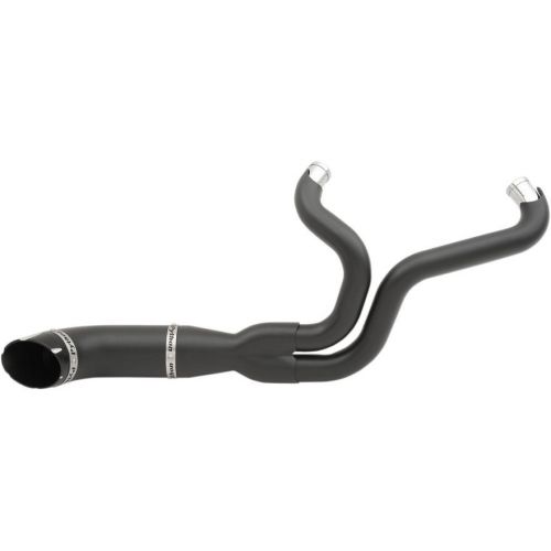 Python black rayzer 2-into-1 exhaust for 2007-2014 harley touring models