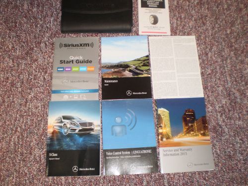2015 mercedes benz s class 550 600 63 amg 4matic car owners manual books case