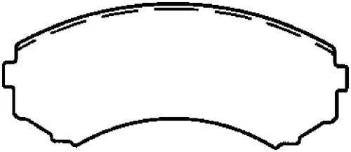 Bendix d550 brake pad or shoe, front-disc brake pad