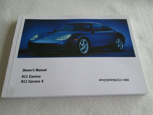 1999 porsche 911 carrera owner&#039;s manual 996 c4 coupe cab driver operating book