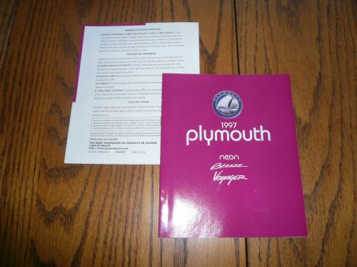 1997 plymouth neon breeze voyager sales brochure