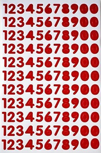 Gp sticker "10 sheets" "0.7 inch" numbers sticker decal graphic logo sign office