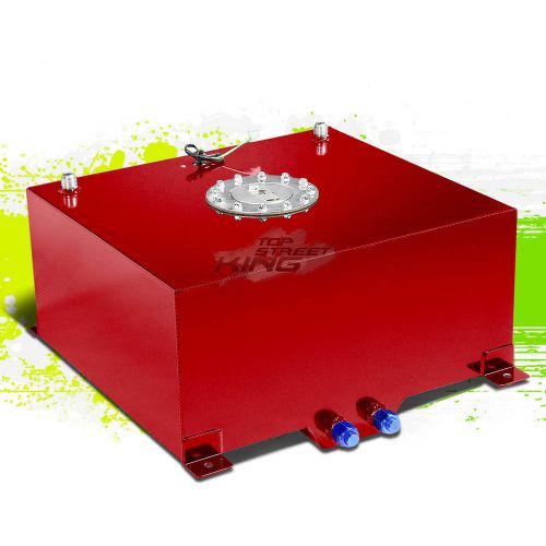 15.5 gallon/59l lightweight red aluminum gas fuel cell tank+sender 20x18x10"