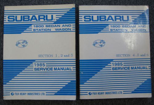 1985 subaru 1800 sedan and station wagon oem factory service manuals