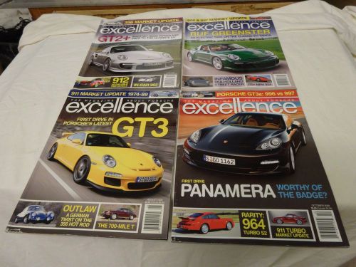 4 issues 2009 porsche excellence magazines