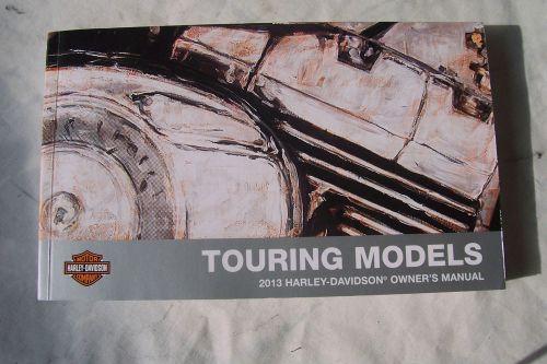 Harley 2013 touring owners manual!! free shipping!