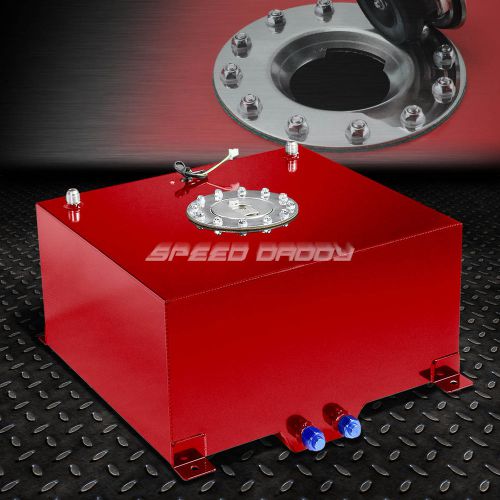 10 gallon/38l red coat aluminum racing/drift fuel cell tank+cap+level sender