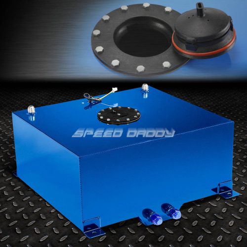 20 gallon blue coated aluminum racing/drifting fuel cell gas tank+level sender