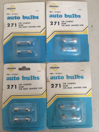 (4) packs of 2 # 271 cheiftain bulbs two-12 volts step courtsey dom