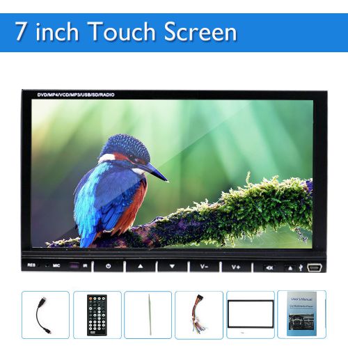 7&#039;&#039; auto headunit in deck double 2 din car dvd player ipod radio mp4/mp3 usb/sd