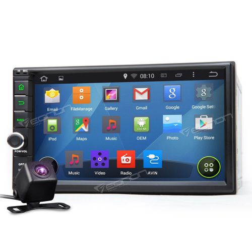 Double 2din 7&#034;hd quad-core android car radio gps wifi 3g gps/nav stereo+camera l