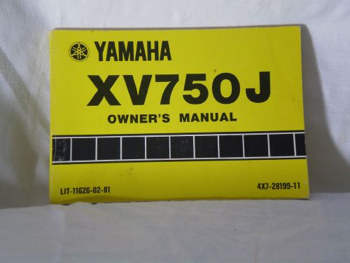 Yamaha xv750j xv750 virago owners manual