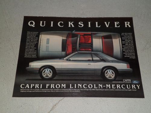 1981 lincoln - mercury capri #2 article / ad