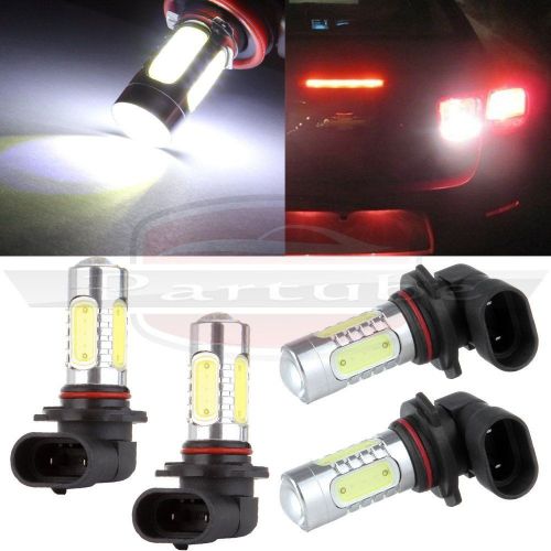 Projector bulbs 60w xenon hid white 4 pcs 9005 + 9006 6000k 12v